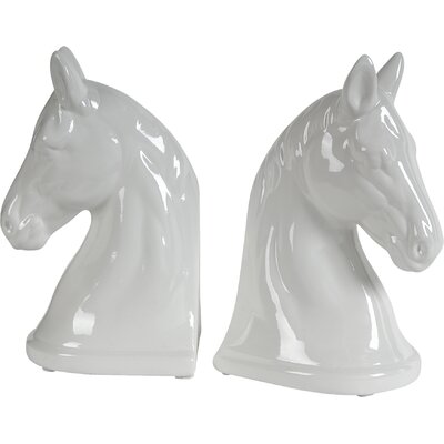 wooden horse bookends